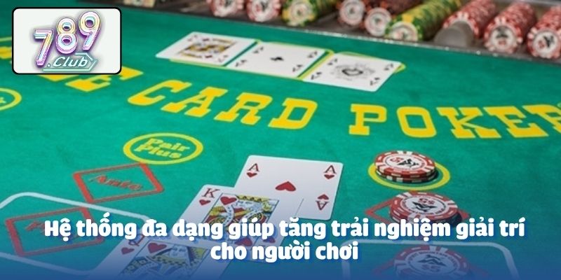 Hệ thống đa dạng giúp tăng trải nghiệm giải trí cho người chơi
