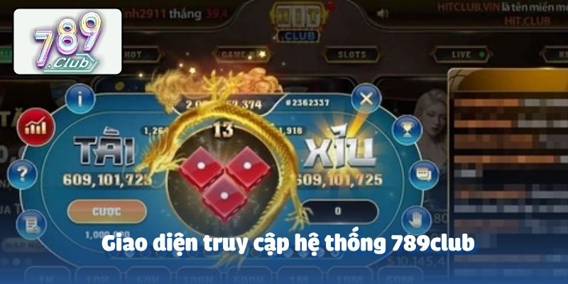 Giao diện truy cập hệ thống 789club